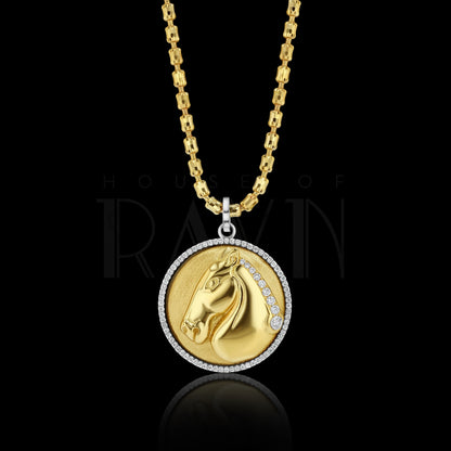 Equus Medallion with Diamond Halo