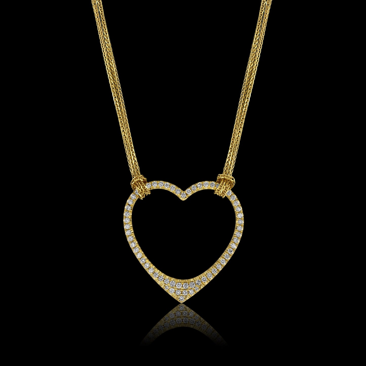 Open Heart Pendant Necklace
