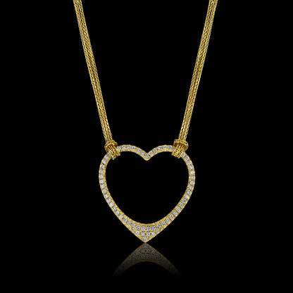 Open Heart Pendant Necklace