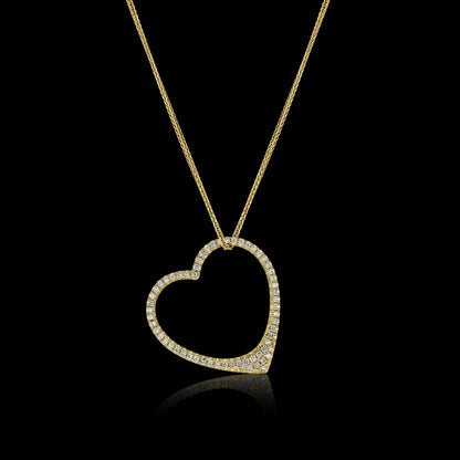 Open Heart Pendant Necklace