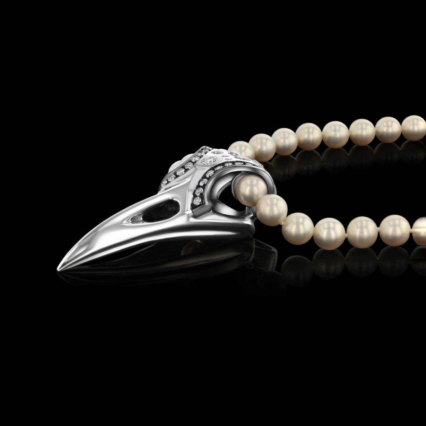 RAVN's Raven Skull on Pearls