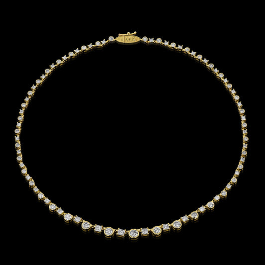 Orion’s Tennis Necklace with Princess & Round Diamonds