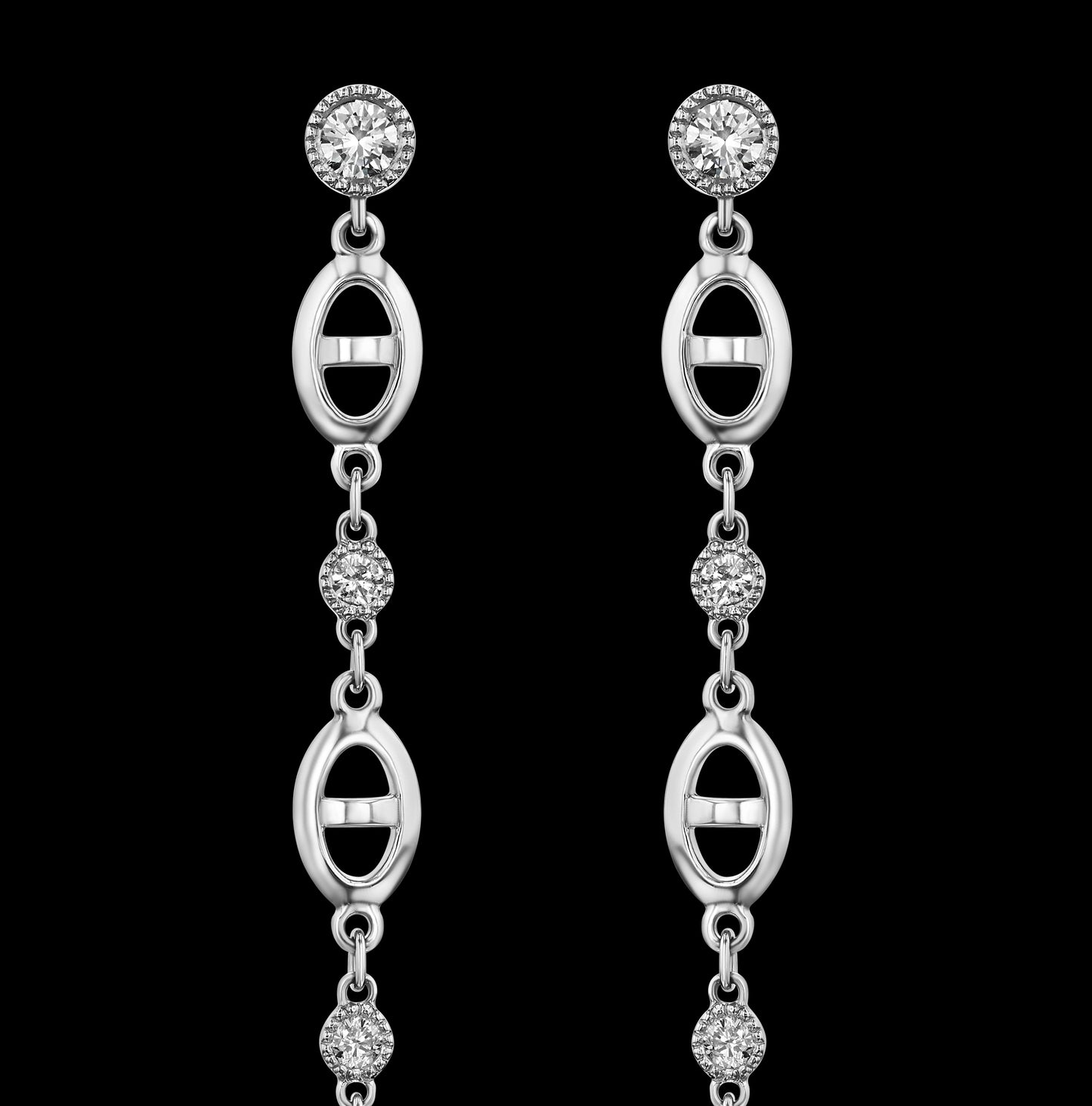 Equine Chain Drop Earrings