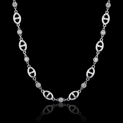 Equine Chain Necklace, Platinum